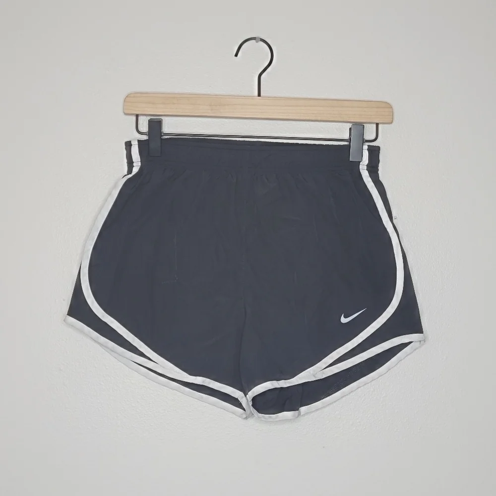 Nike Dri Fit Running Shorts‎ Women Size Small Black White Trim Athletic